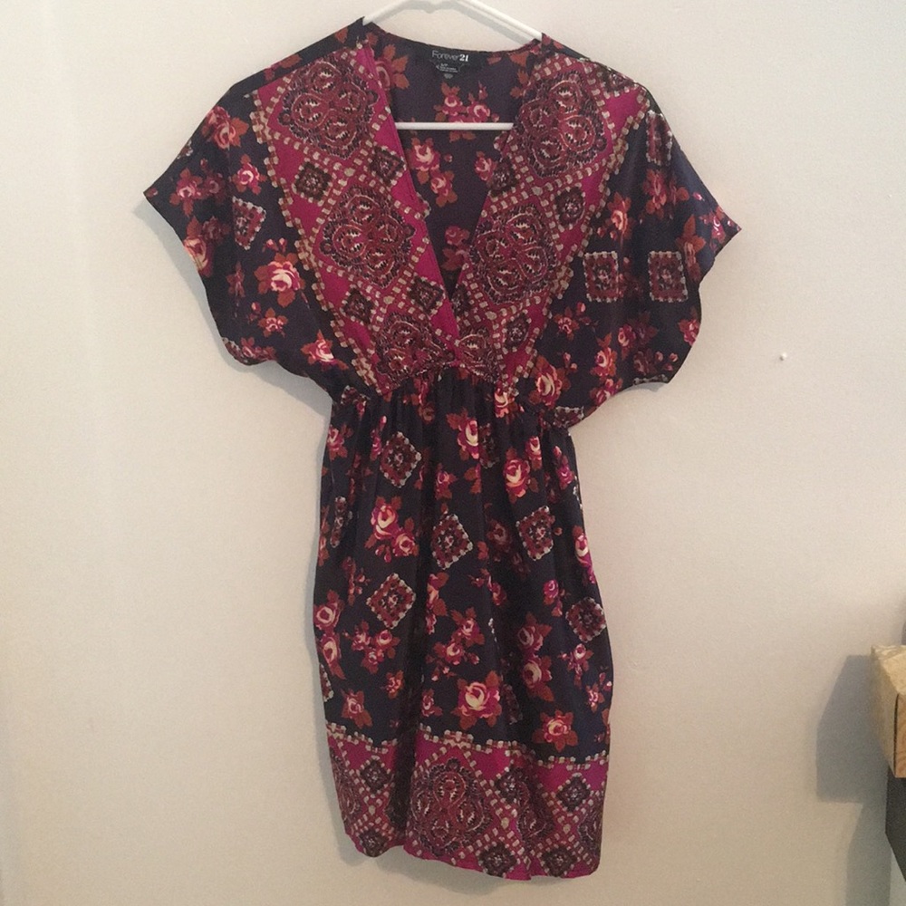 Silky kimono style dress